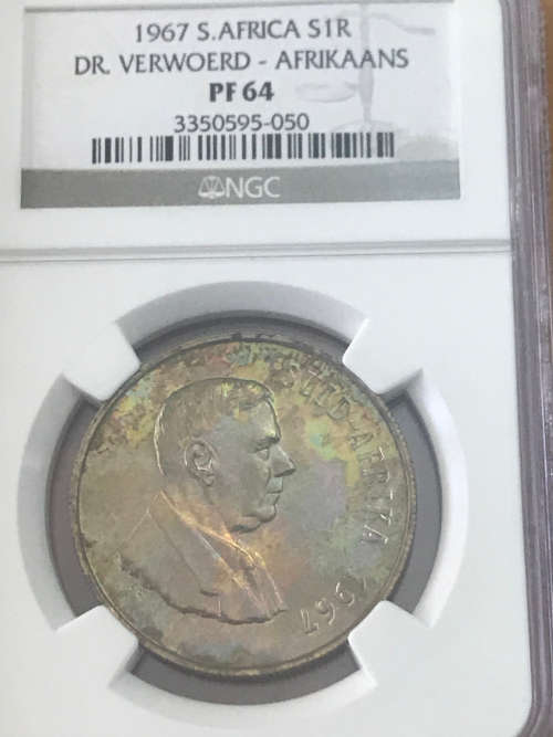 1967 Silver R1 Dr Verwoerd Afrikaans PF64