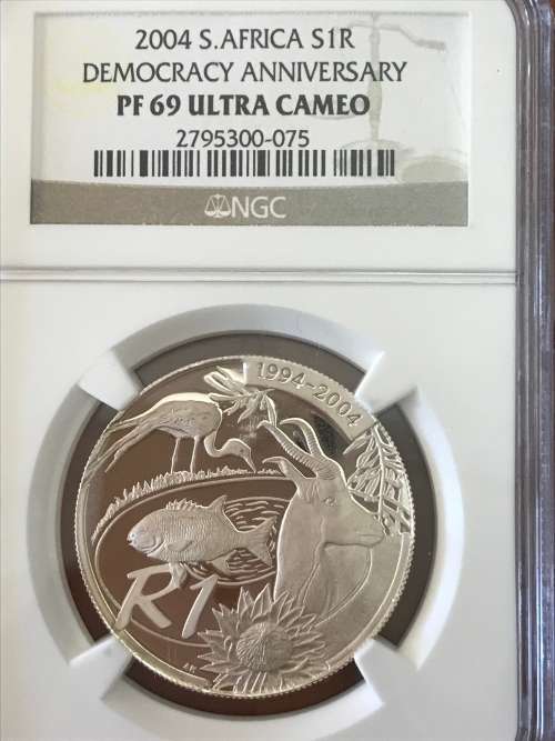 2004 Silver R1 Democracy Anniversary PF 69 Ultra Cameo