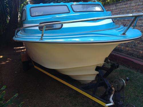 Cabin Cruiser Boat 14ft Including Trailer.