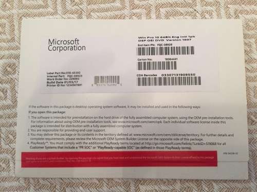 WINDOWS PRO 64Bit Eng DSP