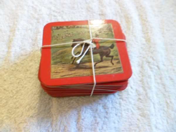 Set of 12 Coasters Depicting hunting scenes