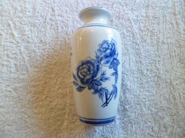 Hand-Painted Delft Blue China Vase