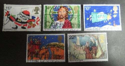 Great Britain Christmas 1982 Set of 5 - used