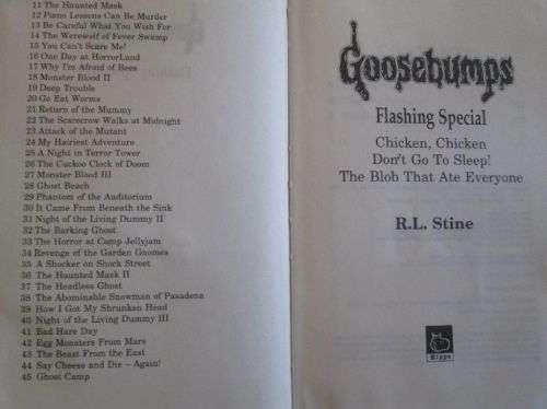 Goosebumps - Flashing Special - Chicken, Chicken, Don't Go to Sleep & The Blob - R.L. Stine