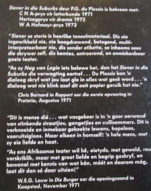 Siener in die Suburbs - P.G. du Plessis