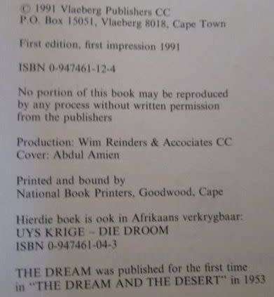 The Dream - Uys Krige