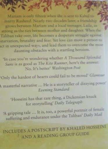A Thousand Splendid Suns - Khaled Hosseini