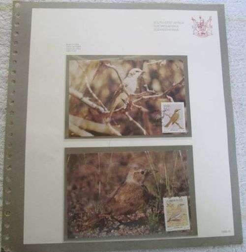 SWA - 1988 Birds of SWA 4 cards 16c, 30c, 40c, 50c
