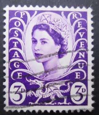 Great Britain Wales 1958 Queen Elizabeth II - Regional Definitives 3d used
