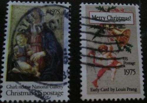 United States Postage 1975 Christmas Stamps - set used