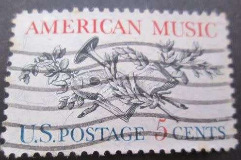 United States Postage 1964 American Music 5c Stamp used