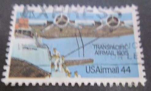 United States Postage 1985 Transpacific 44c used