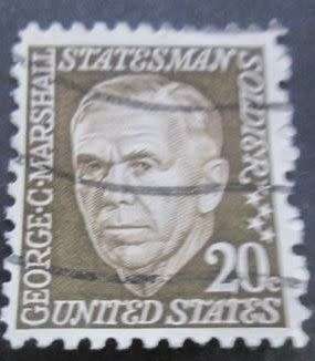 United States Postage 1967 Prominent Americans - George C Marshall 20c used