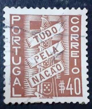 Portugal 1935 All for the Nation - Inscription `TUDO PELA NAÇÃO` $40