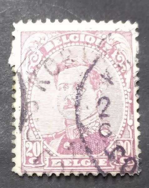 Belgium 1915 King Albert I 20c used