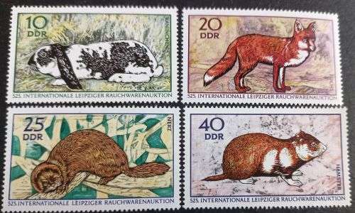 DDR  1970 International Fur Auction in Leipzig set UMM