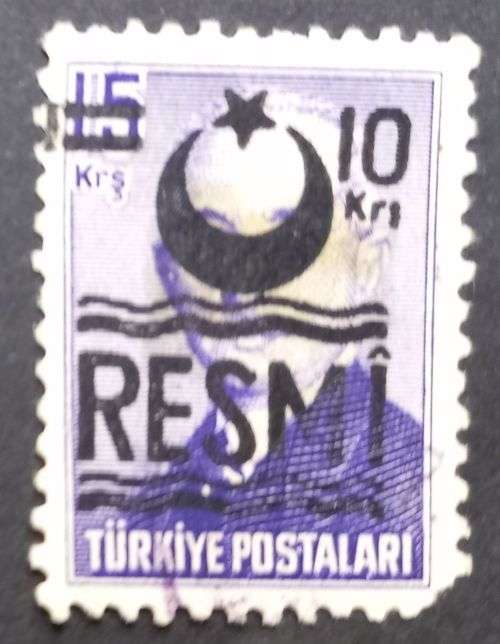 Turkey 1957 Mar  10 Kurus Official Stamp used