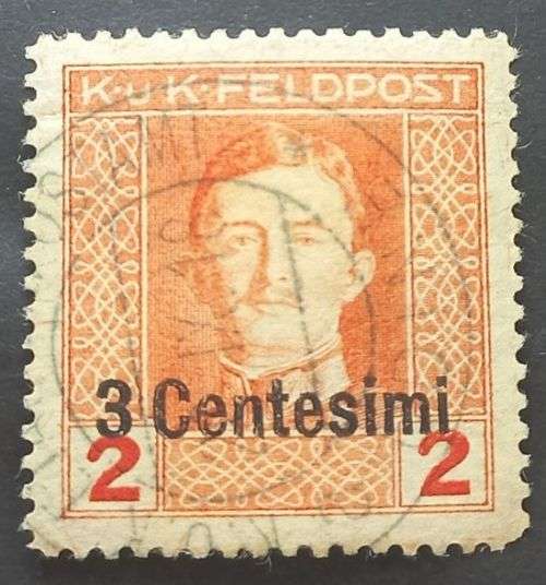 Austria 1918 Austrian Occupation of Fruili-Veneto O/P 3 Centesimi used