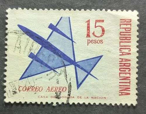 Argentina 1965 Airmail - Airplane 15P used