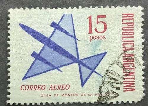 Argentina 1965 Airmail - Airplane 15P used