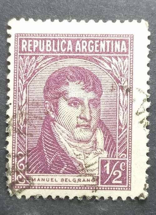 Argentina 1945 -1947 Defintive Issues - Personalities, Not Watermarked 1/2C used