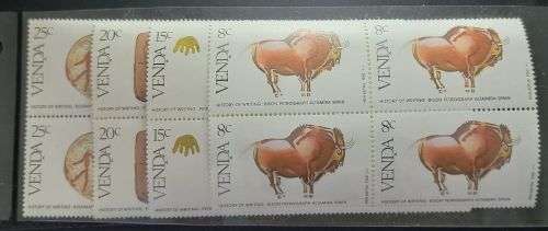 Venda 1982 History of Writing 4 blocks of Four MNH