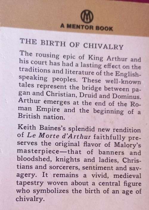 Malory`s Le Morte D`Arthur - New Rendition by Keith Baines - Softcover - 512 pages