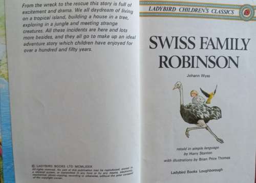 Swiss Family Robinson - Johan Wyss and Harry Stanton - Hardcover - 51 Pages - A Ladybird book