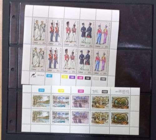 CISKEI 1983, 28 Sept. British Military Uniforms, full sheet + BOP 1992 THE LOST CITY Sheet 10 MNH
