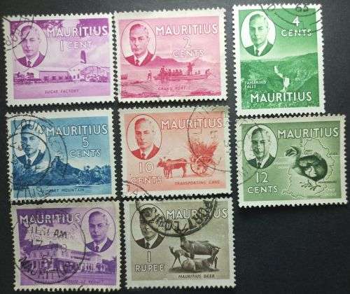 Mauritius 1950 King George VI - Local Motives Part set used