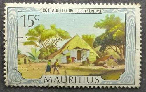 Mauritius 1975 Paintings - Everyday Life on Mauritius 15c used