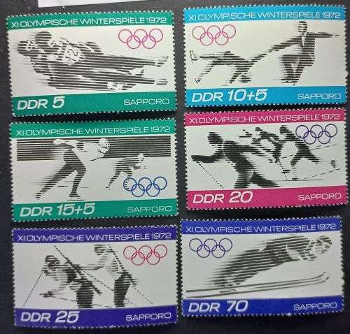 DDR 1971 Winter Olympic Games - Sapporo, Japan complete set MNH