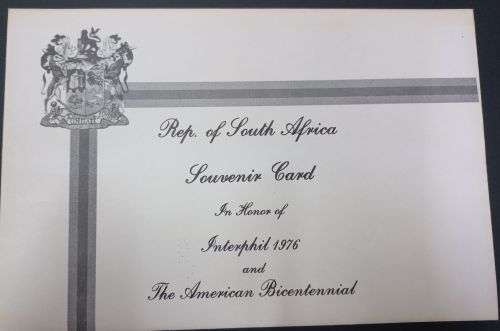 RSA Interphil cover Stamped Interphil Philedelphia 19.5 - 6.6 1976 RSA  FDC