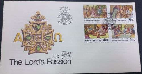 BOPHUTHATSWANA THE LORD`S PASSION BETHANIE 1988 FDC 2.10 7