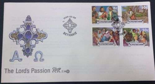 Bophuthatswana - 1989 - Easter, The Lords Passion - Complete Set on FDC 2.14