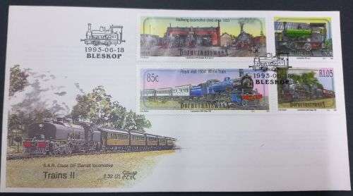 BOPHUTHATSWANA 1993: OFFICIAL FDC 2.32 - TRAINS (2nd SERIES)