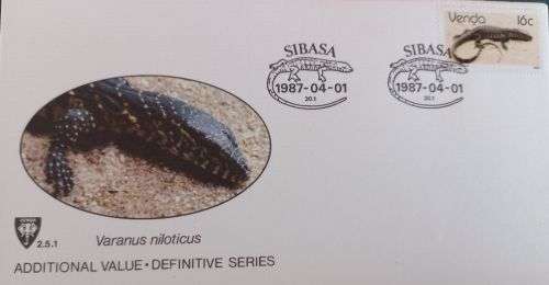 Venda 1987 FDC 2.5.1 Stamp Value Additional to 2nd Definitive Series