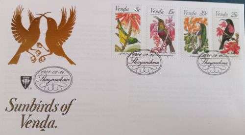 Venda 1981 FDC 1.6  Sunbirds of Venda