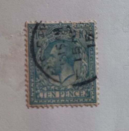 Great Britain King Edward V11 6,7 9,10d and 1/- used on sheet