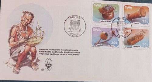 SWA 1985 FDC 51 Indigenous traditional musical instruments