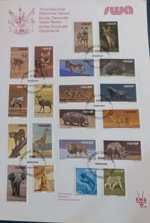 SWA 1980 Third Definitive Series First day sheet