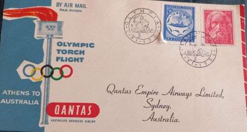 Qantus Torch Flight From Greece 1956 Athens to Australia