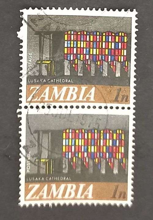 Zambia 1968 16 Jan Decimal Currency Local Motifs. 1n pair used