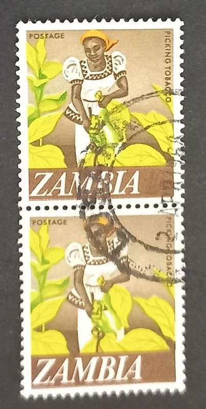 Zambia.1968, 16 Jan. Decimal Currency Local Motifs. 10n pair used