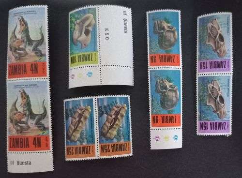 Zambia 1973 Prehistoric Animals - Fossils from the Luangwa Area set MNH