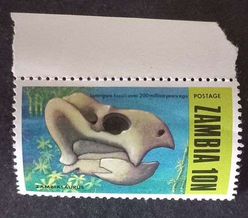 Zambia 1973 Prehistoric Animals - Fossils from the Luangwa Area 10K MNH