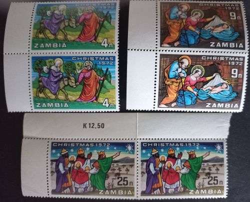 Zambia 1972 Christmas part set MNH