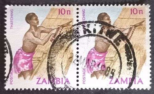 Zambia 1981 Traditional Living 10n pair used