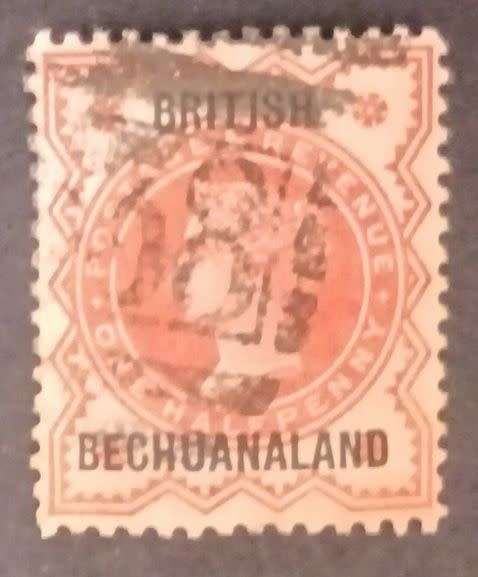 Bechuanaland Protectorate 1889 British Bechuanaland Stamp Overp `PROTECTORATE` and Surch 4d used