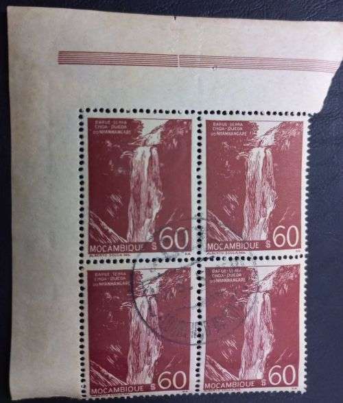 Mozambique 1948 Local Motives 60E Corner Block of 4 used